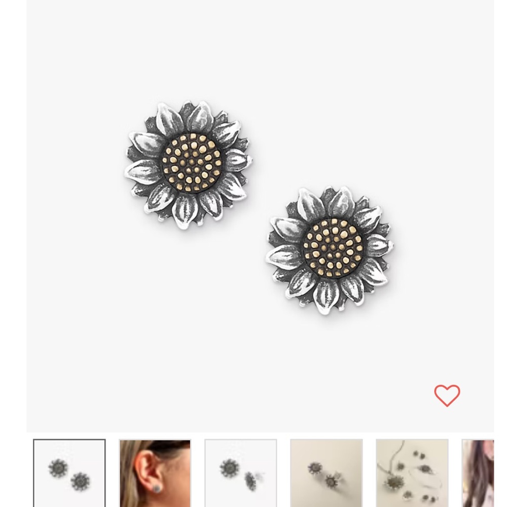 James Avery Wild Sunflower Earrings, Like New Condition, $100